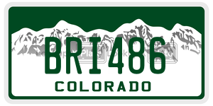 BRI486  license plate in CO