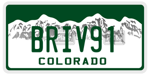 BRIV91  license plate in CO