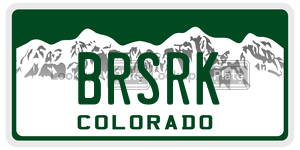 BRSRK  license plate in CO