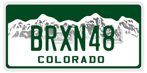 BRXN48  license plate in CO