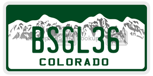 BSGL36  license plate in CO