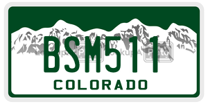 BSM511  license plate in CO