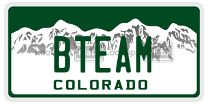 BTEAM  license plate in CO