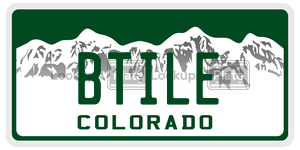 BTILE  license plate in CO