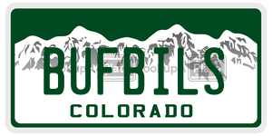 BUFBILS  license plate in CO