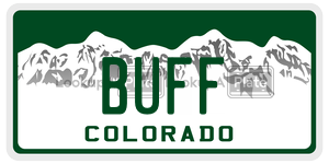 BUFF license plate in Colorado