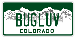 BUGLUV  license plate in CO