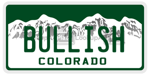 BULLISH license plate in Colorado