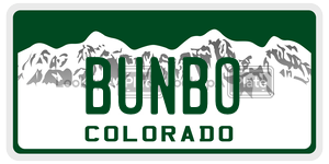 BUNBO  license plate in CO