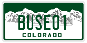 BUSE01  license plate in CO