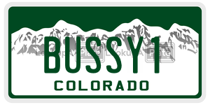 BUSSY1  license plate in CO