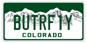 BUTRF1Y  license plate in CO