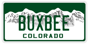 BUXBEE  license plate in CO