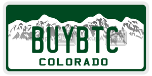 BUYBTC  license plate in CO