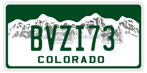 BVZI73  license plate in CO