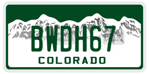 BWDH67  license plate in CO