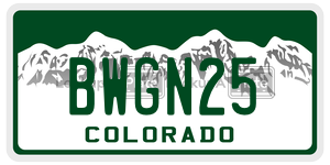 BWGN25  license plate in CO