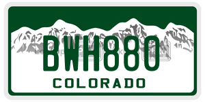 BWH880  license plate in CO