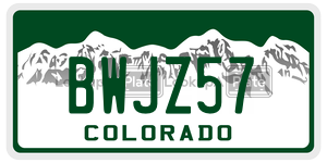 BWJZ57  license plate in CO
