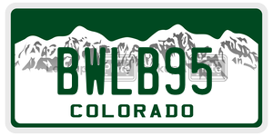 BWLB95  license plate in CO