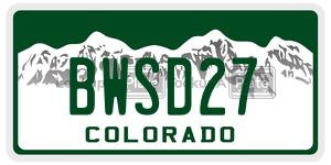 BWSD27  license plate in CO