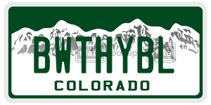 BWTHYBL  license plate in CO
