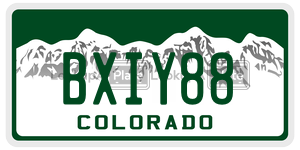 BXIY88  license plate in CO