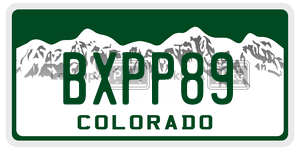 BXPP89  license plate in CO