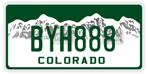 BYH888  license plate in CO