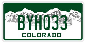 BYHQ33  license plate in CO