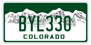 BYL330  license plate in CO