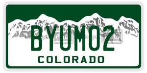 BYUM02 license plate in Colorado