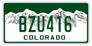 BZU416  license plate in CO