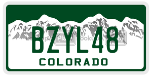 BZYL48  license plate in CO