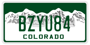 BZYU84  license plate in CO