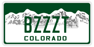 BZZZT  license plate in CO