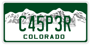 C45P3R  license plate in CO
