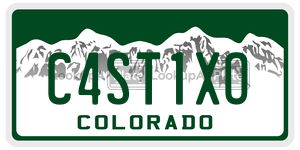C4ST1XO  license plate in CO