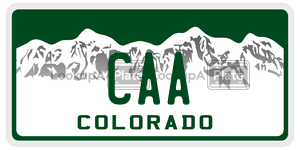 CAA  license plate in CO