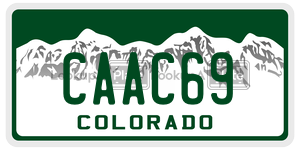 CAAC69  license plate in CO