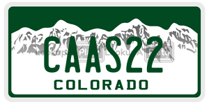 CAAS22  license plate in CO