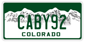 CABY92  license plate in CO