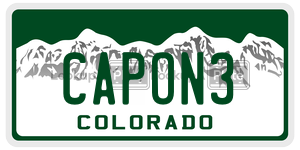 CAPON3  license plate in CO