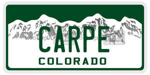 CARPE  license plate in CO