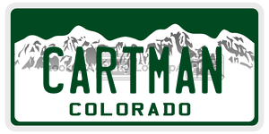 CARTMAN license plate in Colorado