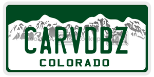 CARVDBZ  license plate in CO