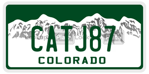 CATJ87  license plate in CO