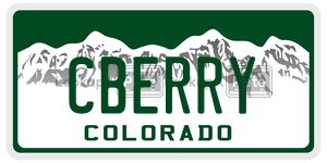 CBERRY  license plate in CO