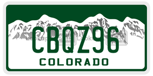 CBQZ96  license plate in CO