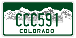 CCC591  license plate in CO